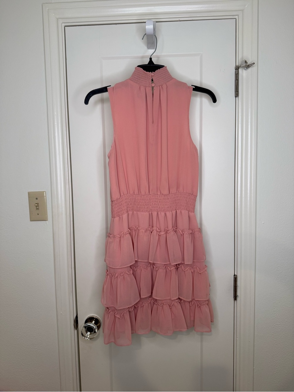 1. State Blush Pink Smocked Ruffle Dress - Picture 2 of 3